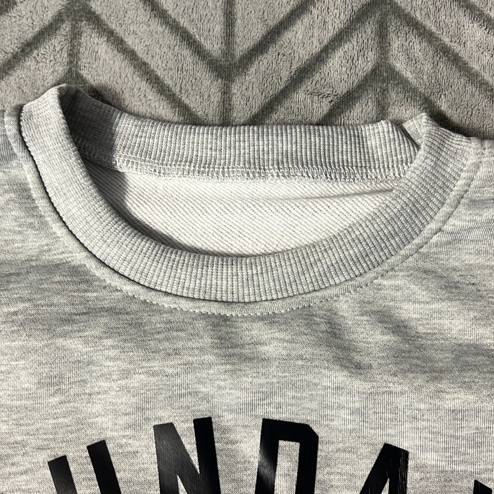 Sunday funday medium gray pullover! - Picture 4 of 4